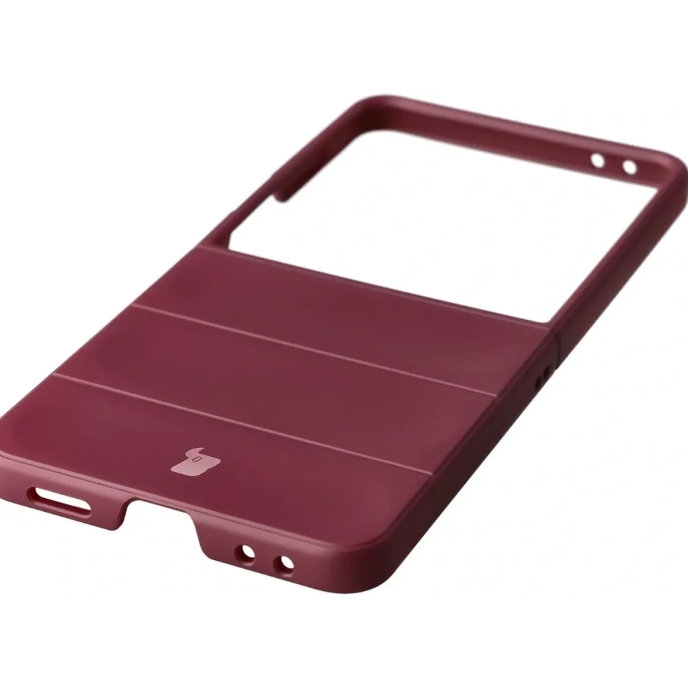 Pancerne etui Bizon Case Tur do Samsung Galaxy Z Flip7 burgundowe