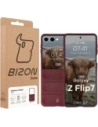 Pancerne etui Bizon Case Tur do Samsung Galaxy Z Flip7 burgundowe