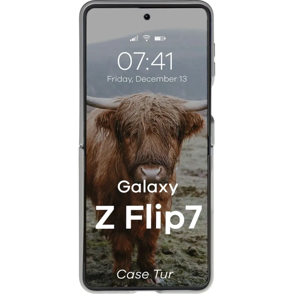Pancerne etui Bizon Case Tur do Samsung Galaxy Z Flip7 szare