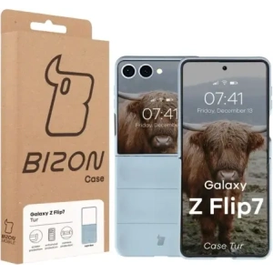 Pancerne etui Bizon Case Tur do Samsung Galaxy Z Flip7 błękitne