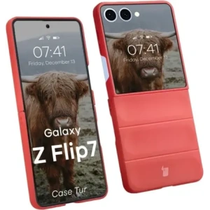 Pancerne etui Bizon Case Tur do Samsung Galaxy Z Flip7 czerwone