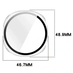 Etui ze szkłem do zegarka Bizon Case+Glass Watch do Samsung Samsung Galaxy Watch 8 44mm przeźroczyste