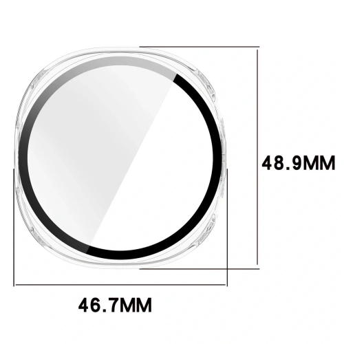 Etui ze szkłem do zegarka Bizon Case+Glass Watch do Samsung Samsung Galaxy Watch 8 44mm przeźroczyste