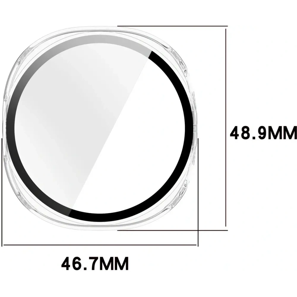 Etui ze szkłem do zegarka Bizon Case+Glass Watch do Samsung Samsung Galaxy Watch 8 44mm przeźroczyste