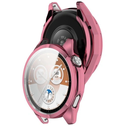Etui z osłoną ekranu Bizon Case Watch Felipe do Huawei Watch GT6 46 mm różowe