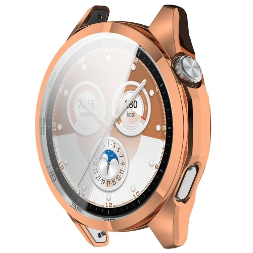 Etui z osłoną ekranu Bizon Case Watch Felipe do Huawei Watch GT6 46 mm różowozłote