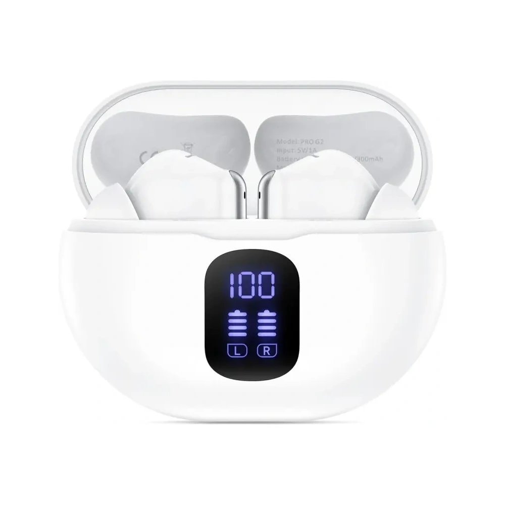 Słuchawki bezprzewodowe dokanałowe Tech-Protect UltraBoost TWS Earphone Pro G2 White