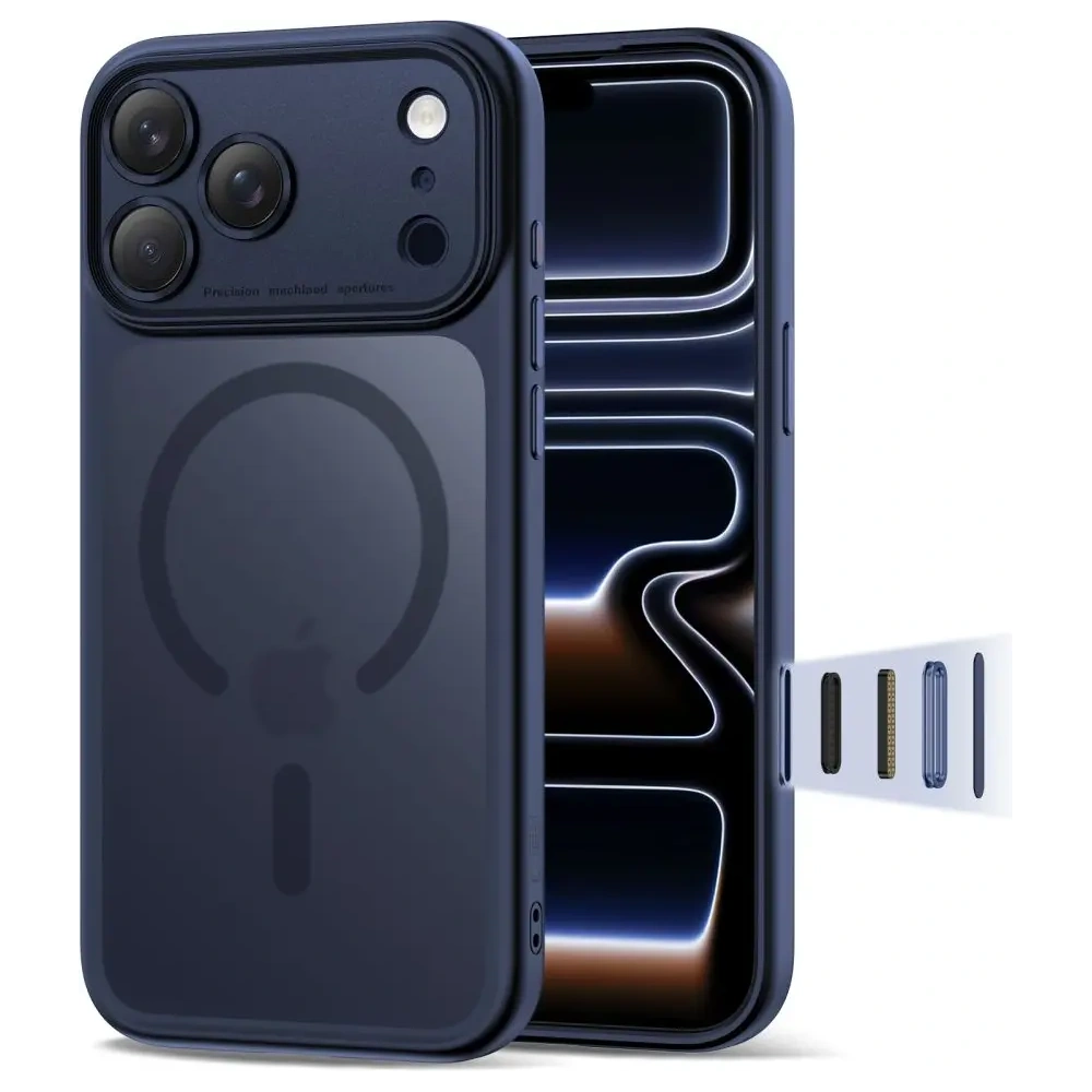Etui Tech-Protect Magpeak MagSafe CC do Apple iPhone 17 Pro Matte Deep Blue