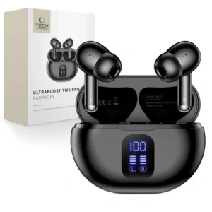Bezprzewodowe słuchawki dokanałowe Tech-Protect Ultraboost TWS Earphone Pro G2 Black Bezprzewodowe słuchawki dokanałowe Tech-Protect Ultraboost TWS Earphone Pro G2 Black
