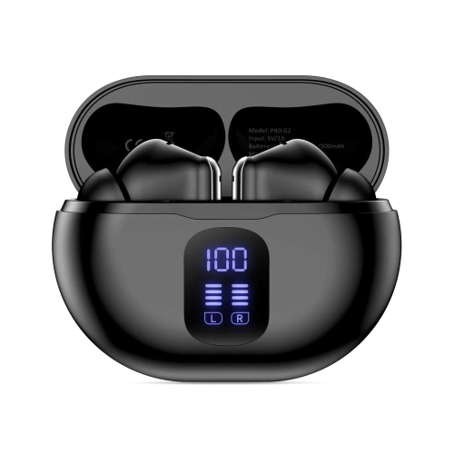 Bezprzewodowe słuchawki dokanałowe Tech-Protect Ultraboost TWS Earphone Pro G2 Black