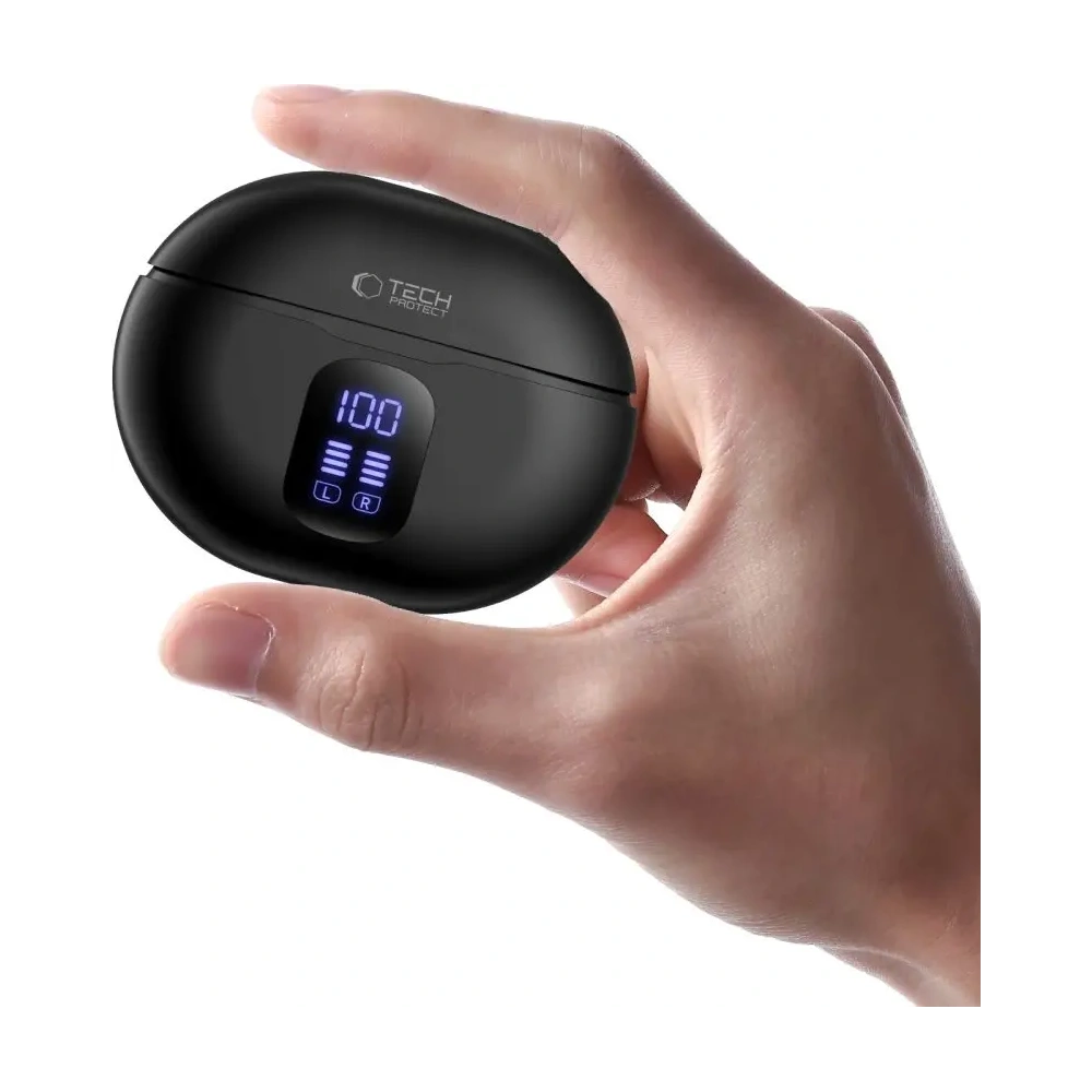 Bezprzewodowe słuchawki dokanałowe Tech-Protect Ultraboost TWS Earphone Pro G2 Black