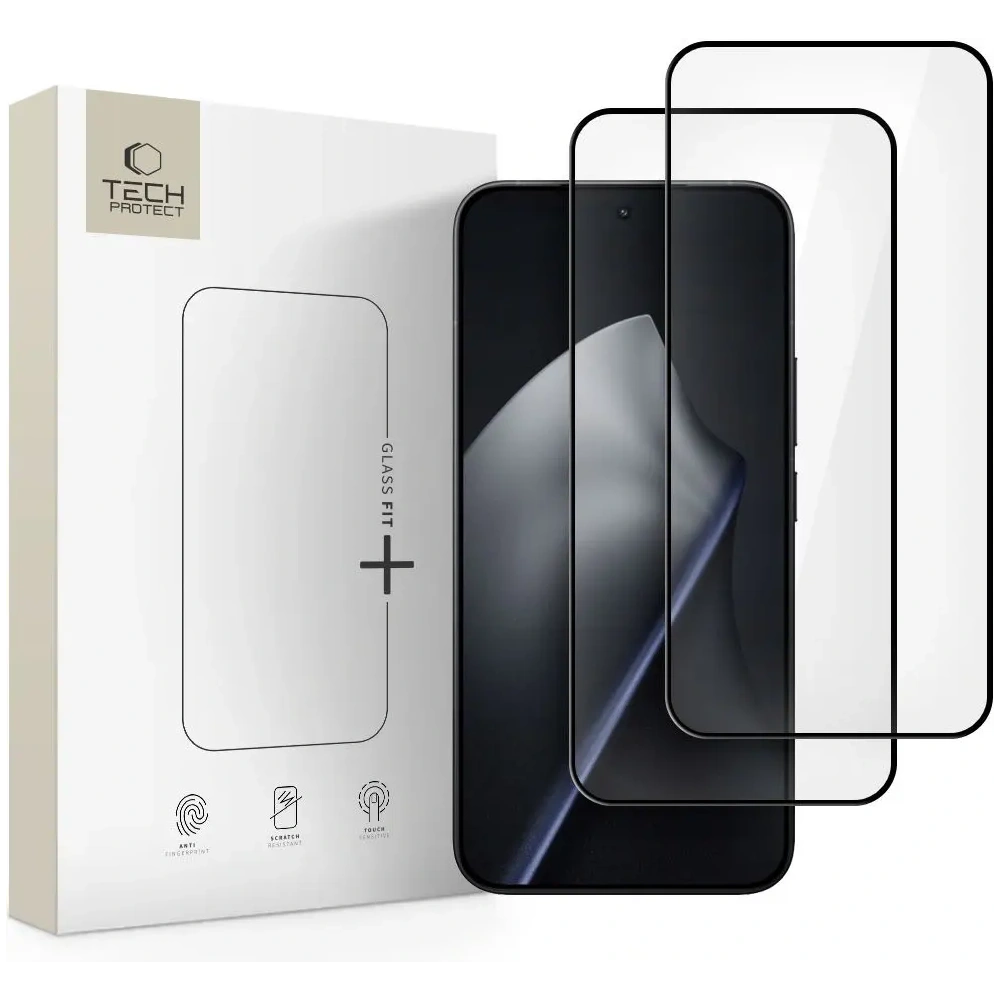 Szkło hartowane Tech-Protect Glass Fit+ do Xiaomi 15T / 15T Pro Black [2 PACK]