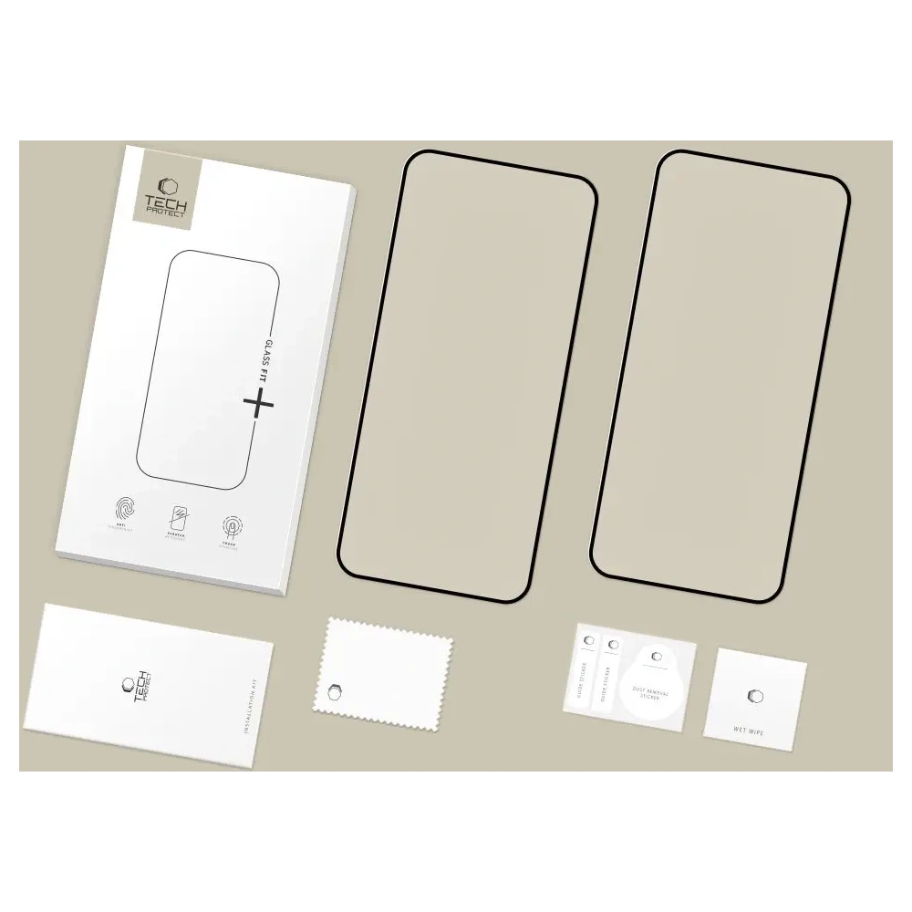 Szkło hartowane Tech-Protect Glass Fit+ do Xiaomi 15T / 15T Pro Black [2 PACK]