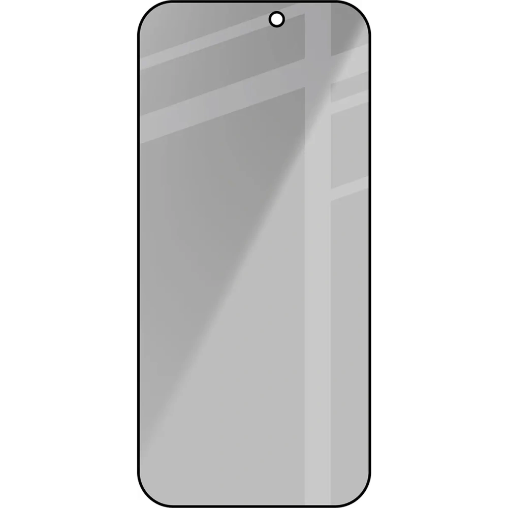 Prywatyzujące szkło hartowane Bizon Glass Edge Shadow do Apple iPhone 17 Pro Max przyciemniane z czarną ramką