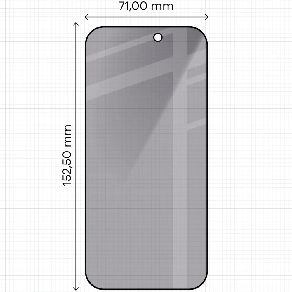 Prywatyzujące szkło hartowane Bizon Glass Edge Shadow do Apple iPhone Air przyciemniane z czarną ramką