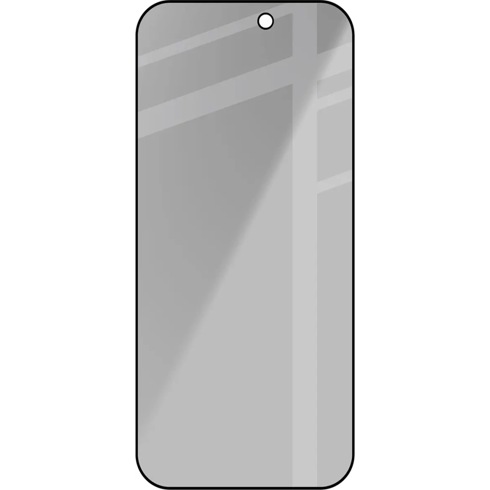 Prywatyzujące szkło hartowane Bizon Glass Edge Shadow do Apple iPhone Air przyciemniane z czarną ramką