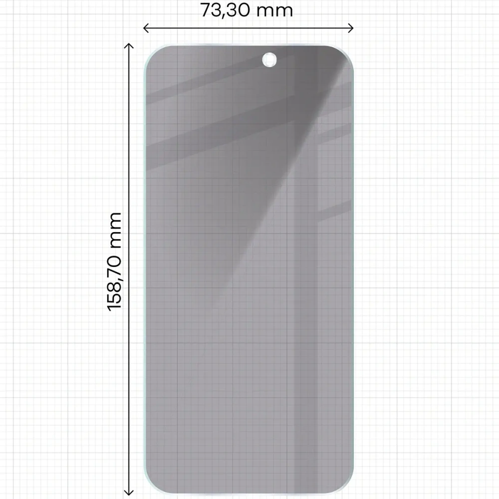 Prywatyzujące szkło hartowane Bizon Glass Clear Shadow do Apple iPhone 17 Pro Max przyciemniane