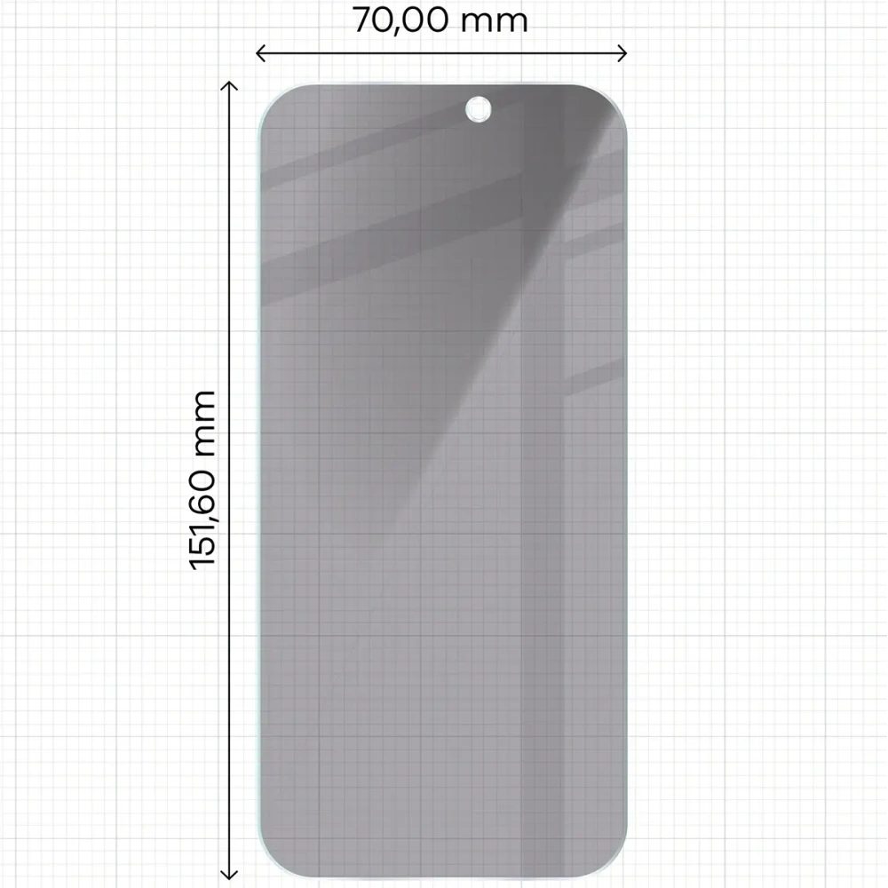 Prywatyzujące szkło hartowane Bizon Glass Clear Shadow do Apple iPhone Air przyciemniane