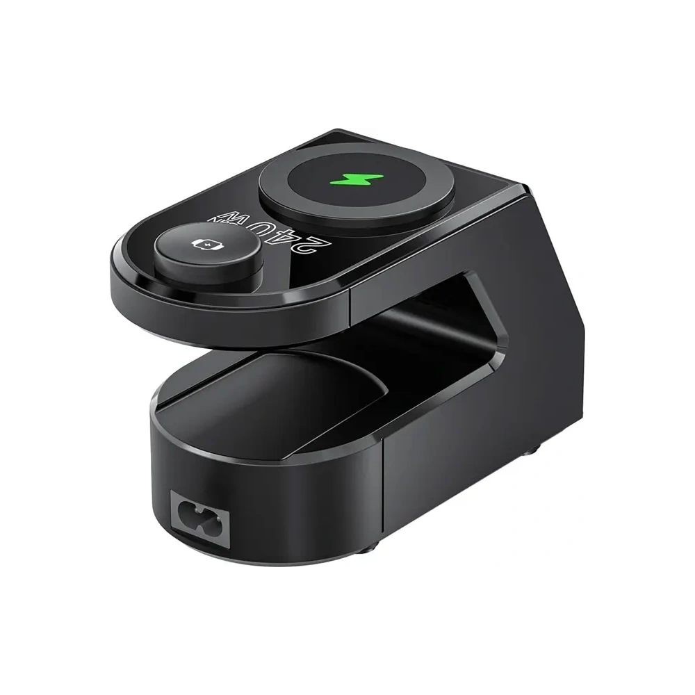 Budzik z ładowarką bezprzewodową Blitzwolf BW-FW10 2xUSB-A 60W, 4xUSB-C 120W, do telefonu, do zegarka