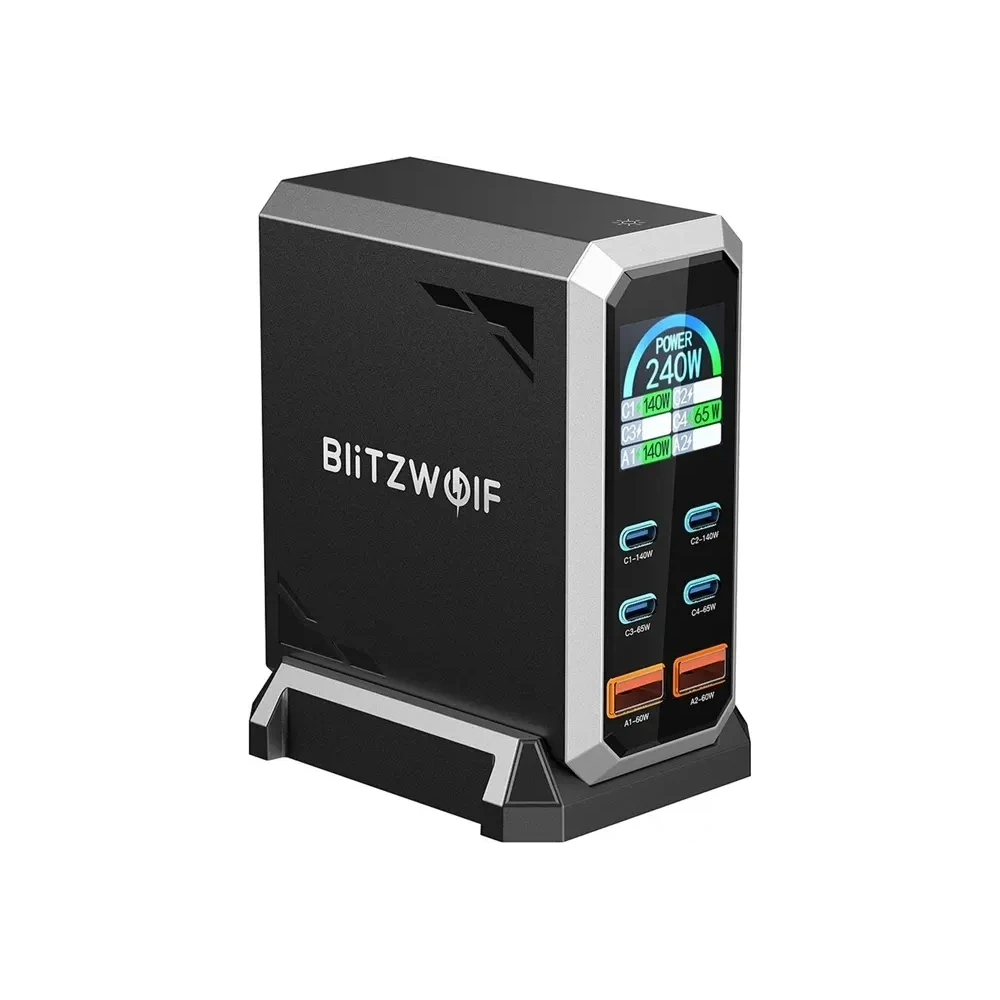 Ładowarka sieciowa Blitzwolf BW-S31 2xUSB-A, 4xUSB-C, PD, 240W