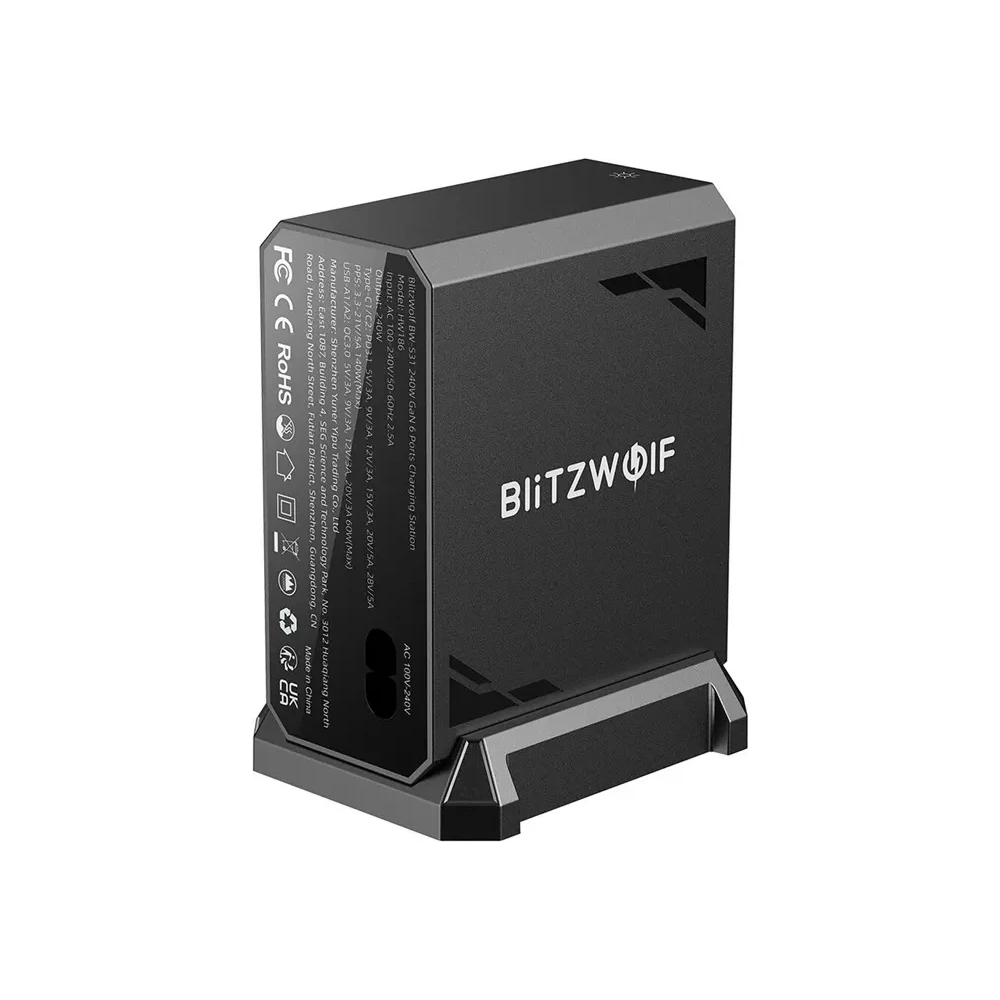 Ładowarka sieciowa Blitzwolf BW-S31 2xUSB-A, 4xUSB-C, PD, 240W