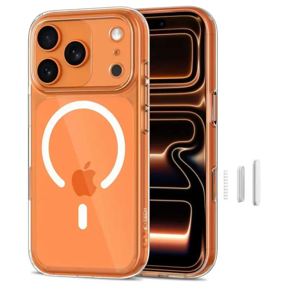 Etui Tech-Protect Magpeak MagSafe CC do Apple iPhone 17 Pro Clear