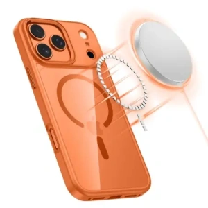 Etui Tech-Protect MagMat MagSafe do Apple iPhone 17 Pro Max Cosmic Orange/clear