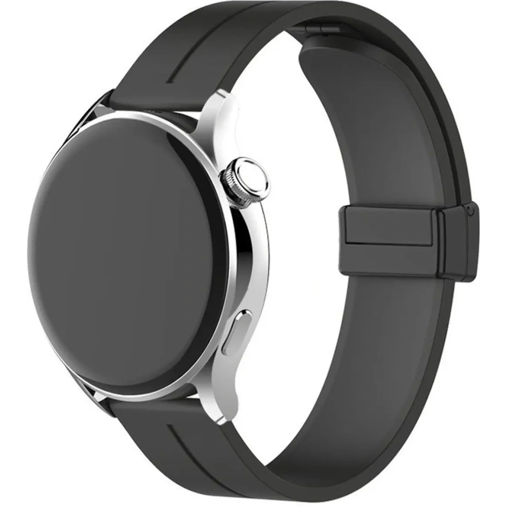 Silikonowy pasek Bizon Strap Watch Silicone L do Quick Release 18mm czarny