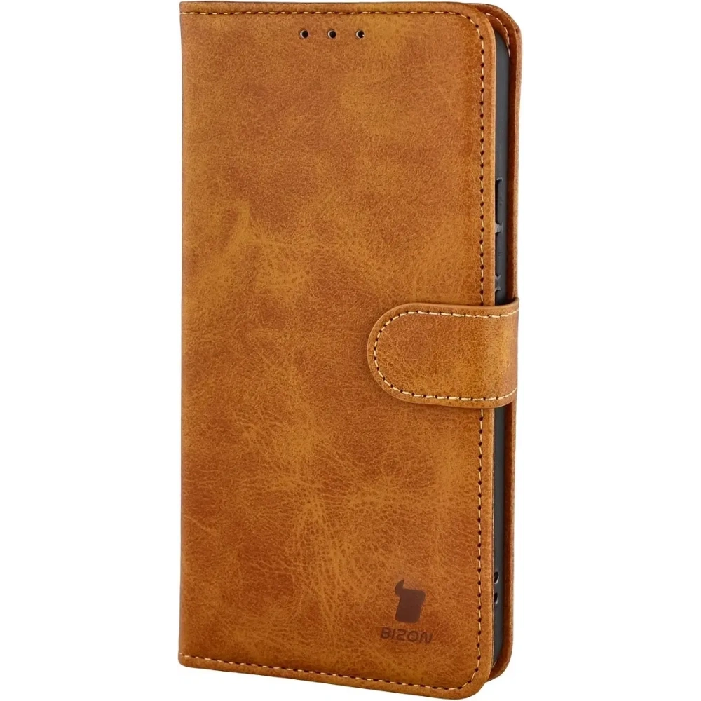 Etui z klapką Bizon Case Pocket do Xiaomi 15T Pro brązowe