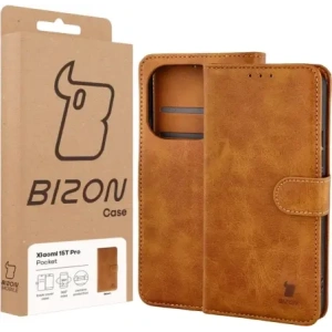 Etui z klapką Bizon Case Pocket do Xiaomi 15T Pro brązowe Etui z klapką Bizon Case Pocket do Xiaomi 15T Pro brązowe