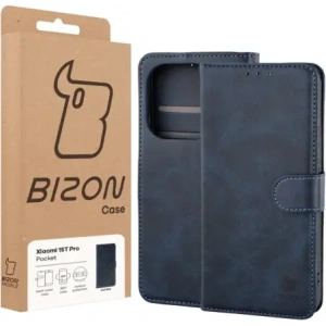 Etui z klapką Bizon Case Pocket do Xiaomi 15T Pro granatowe