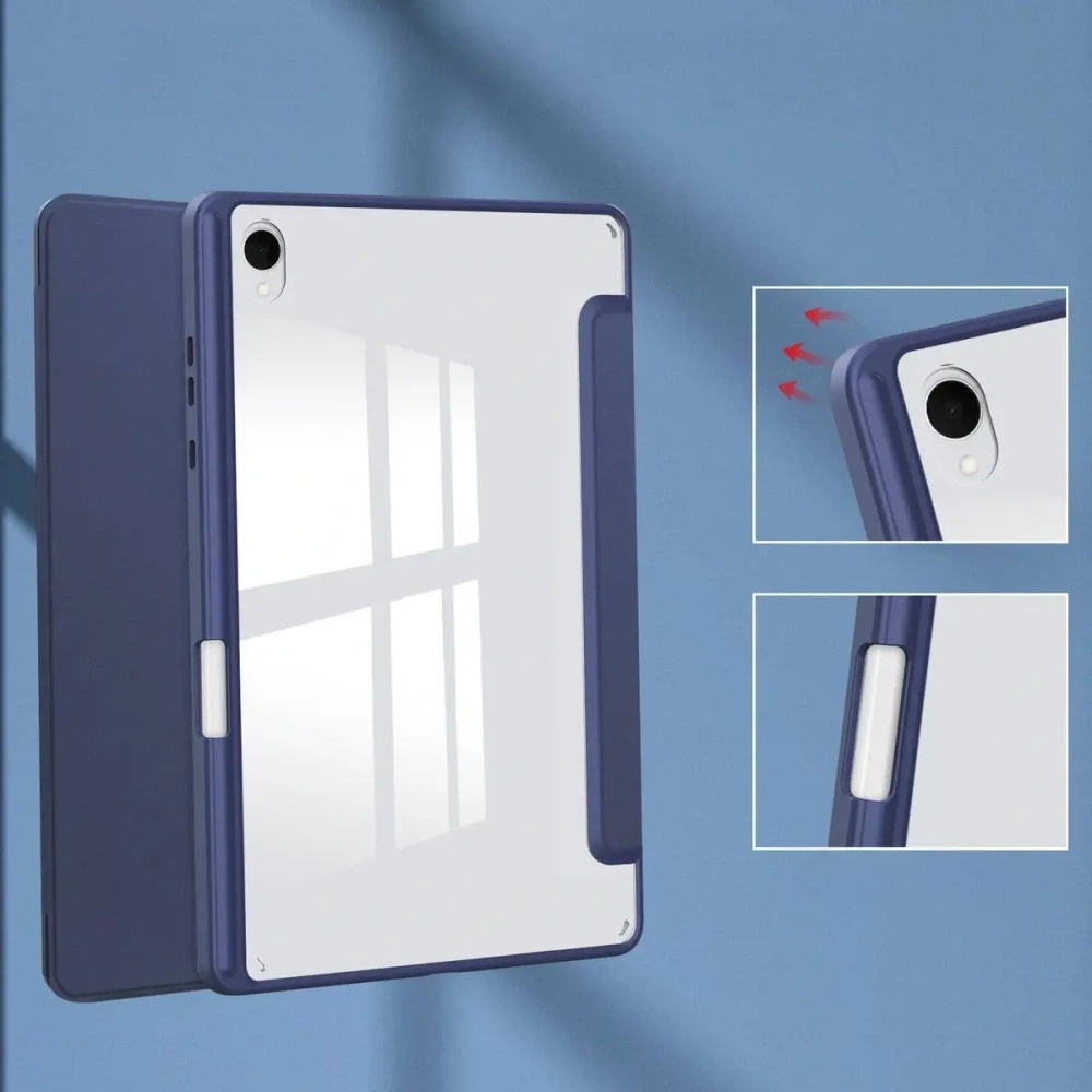 Etui z klapką Bizon Case Tab Clear Matt do Samsung Galaxy Tab S11 granatowe