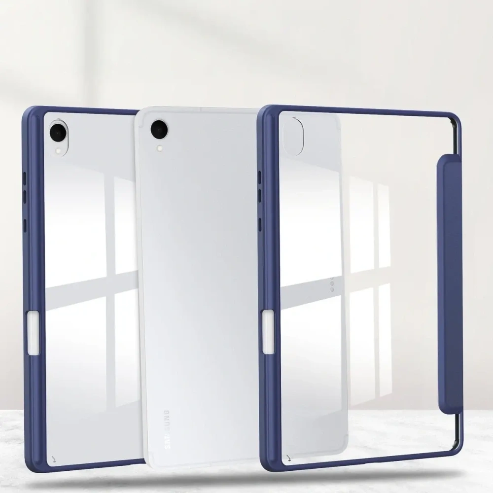 Etui z klapką Bizon Case Tab Clear Matt do Samsung Galaxy Tab S11 granatowe