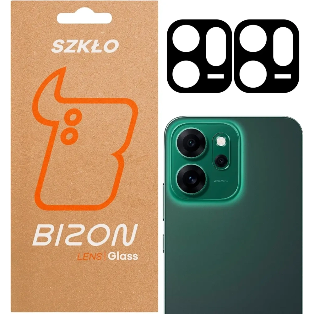 Szkło na aparat Bizon Glass Lens do Oppo Reno 14 F / FS [2 PACK]
