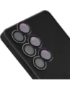 Szkło na aparat z aplikatorem Bizon Glass Snap Lens do Samsung Galaxy S25 FE czarna ramka