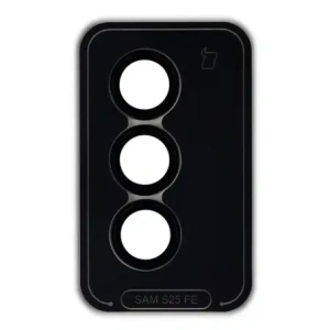 Szkło na aparat z aplikatorem Bizon Glass Snap Lens do Samsung Galaxy S25 FE czarna ramka