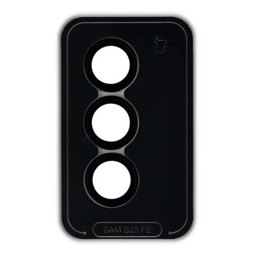 Szkło na aparat z aplikatorem Bizon Glass Snap Lens do Samsung Galaxy S25 FE czarna ramka