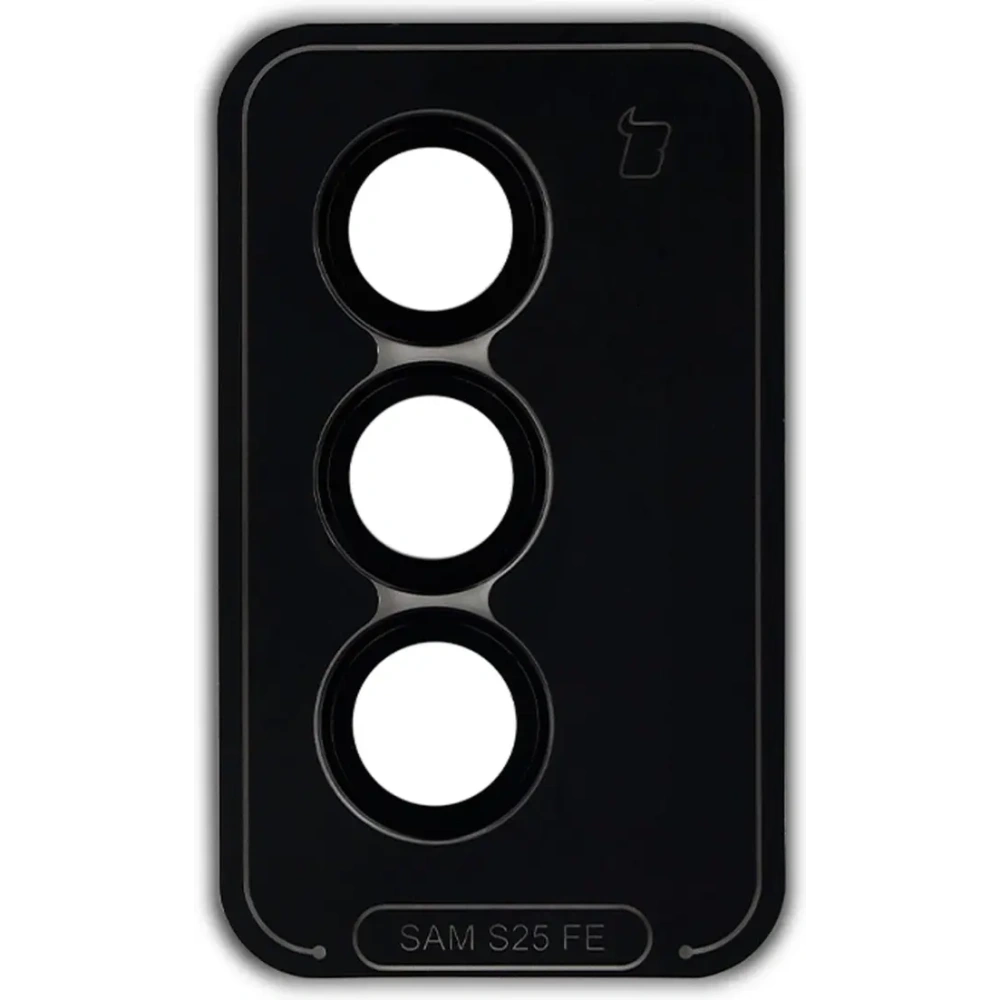 Szkło na aparat z aplikatorem Bizon Glass Snap Lens do Samsung Galaxy S25 FE czarna ramka