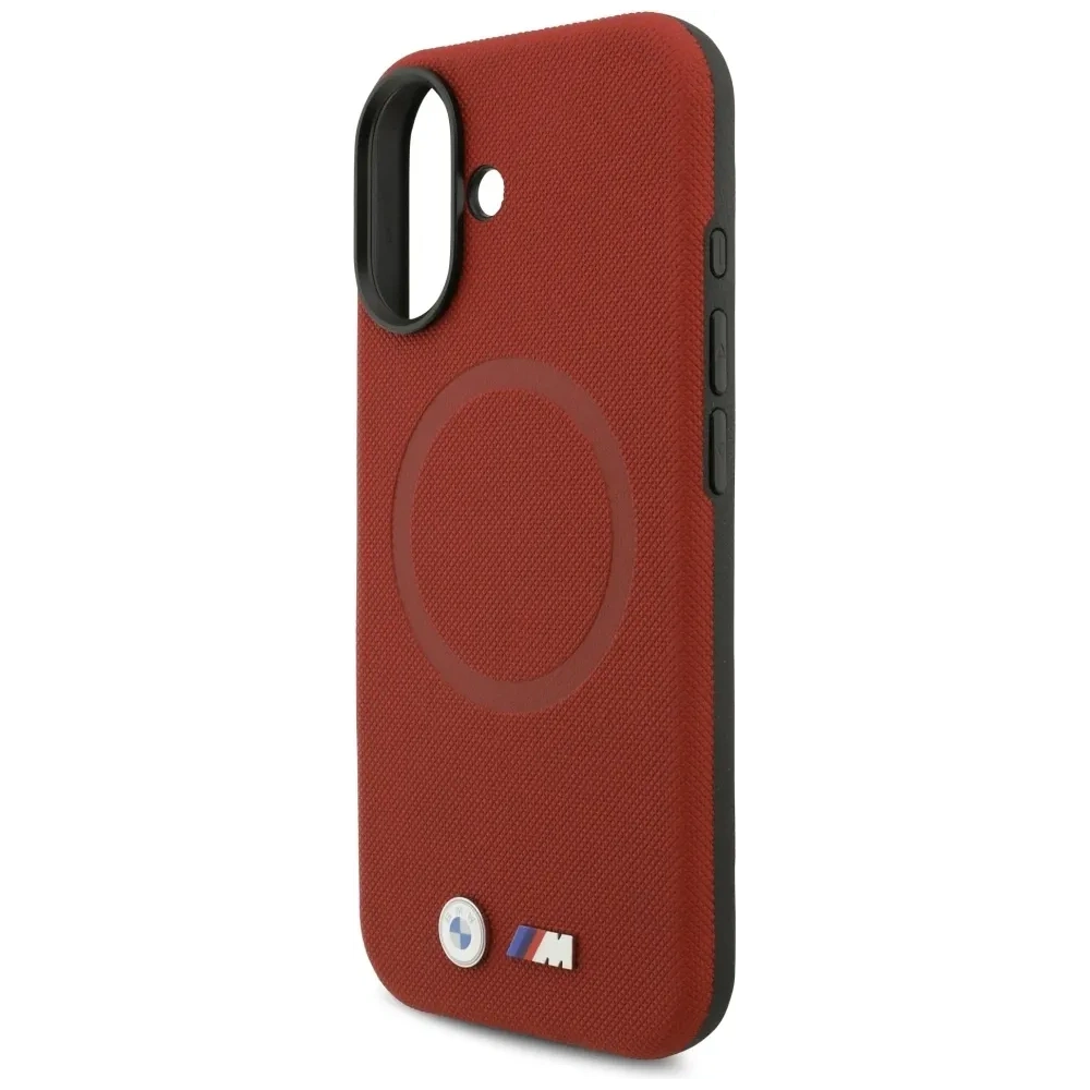 Etui BMW M FW Metal Logo MagSafe do Apple iPhone 17 czerwony