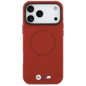 Etui BMW M FW Metal Logo MagSafe do Apple iPhone 17 Pro Max czerwony