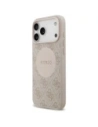Etui Guess 4G Circle Classic Logo MagSafe do Apple iPhone 17 Pro Max różowy