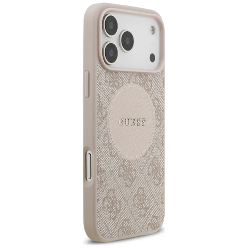 Etui Guess 4G Circle Classic Logo MagSafe do Apple iPhone 17 Pro Max różowy