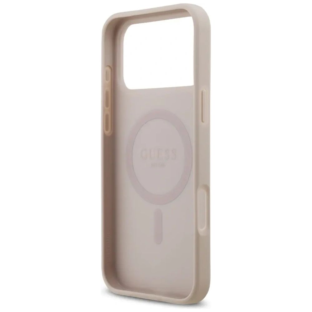 Etui Guess 4G Circle Classic Logo MagSafe do Apple iPhone 17 Pro Max różowy