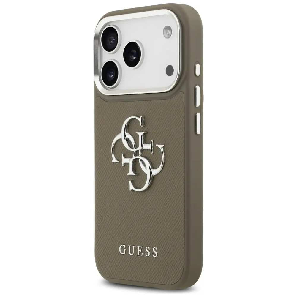 Etui Guess Grained Big 4G Classic Logo do Apple iPhone 17 Pro brązowy