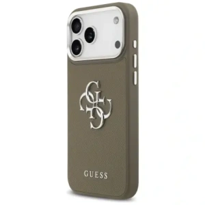 Etui Guess Grained Big 4G Classic Logo do Apple iPhone 17 Pro Max brązowy