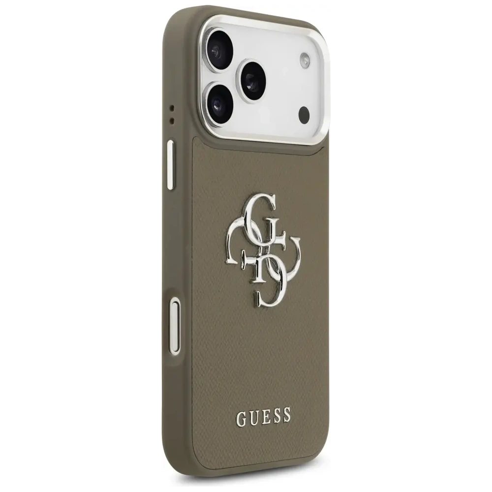 Etui Guess Grained Big 4G Classic Logo do Apple iPhone 17 Pro Max brązowy