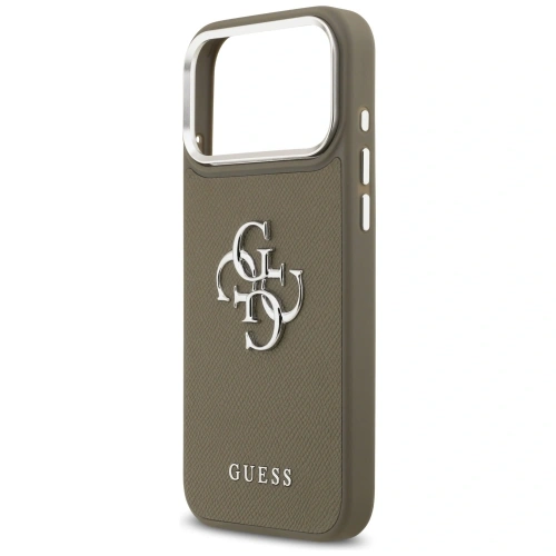Etui Guess Grained Big 4G Classic Logo do Apple iPhone 17 Pro Max brązowy