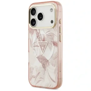 Etui Guess Jungle Tonal Triangle MagSafe do Apple iPhone 17 Pro różowy
