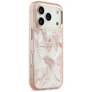Etui Guess Jungle Tonal Triangle MagSafe do Apple iPhone 17 Pro różowy