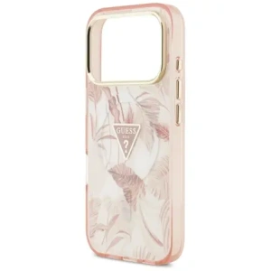 Etui Guess Jungle Tonal Triangle MagSafe do Apple iPhone 17 Pro różowy
